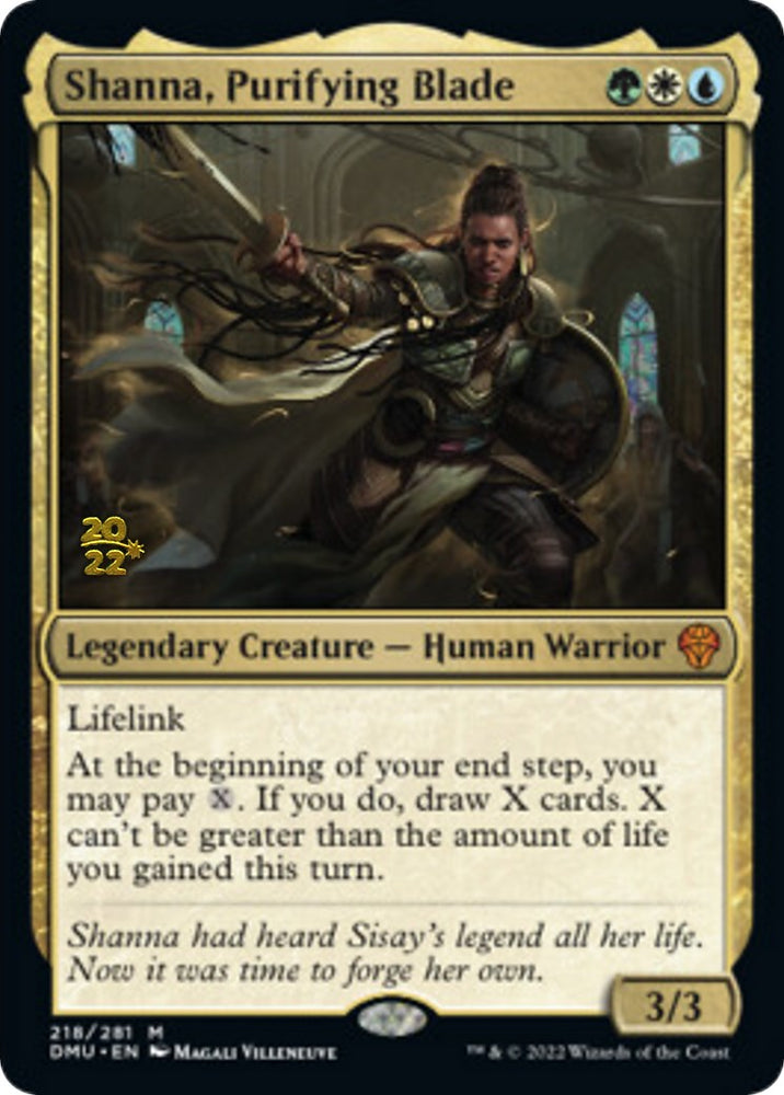 Shanna, Purifying Blade [Dominaria United Prerelease Promos] Magic: The Gathering