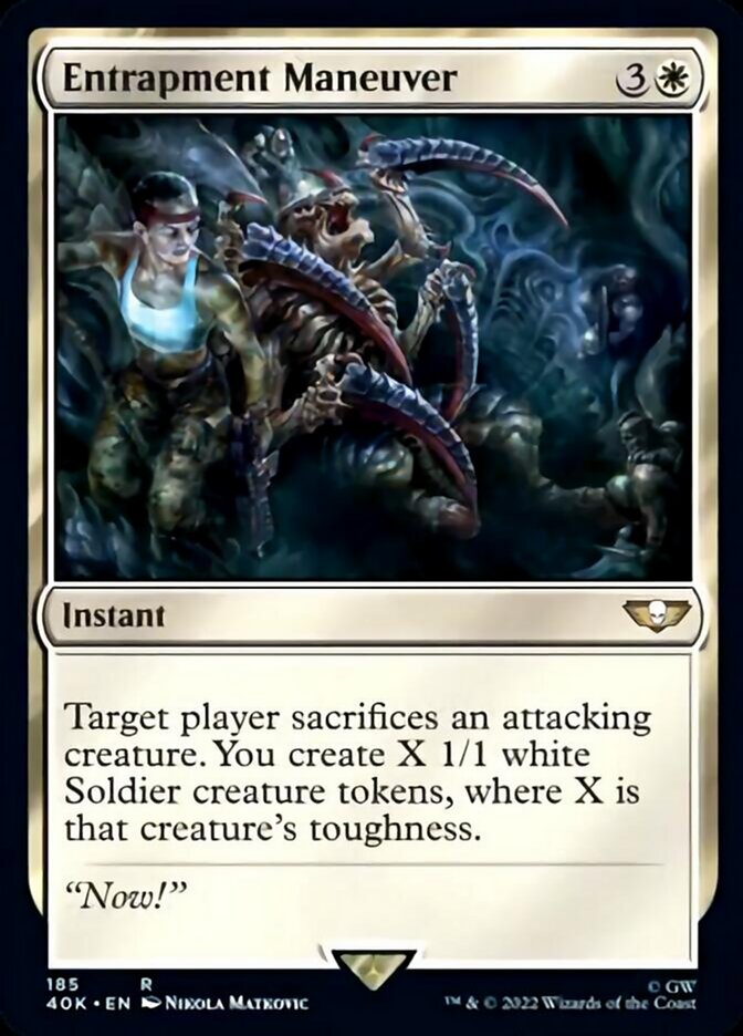 Entrapment Maneuver (Surge Foil) [Warhammer 40,000] Magic: The Gathering