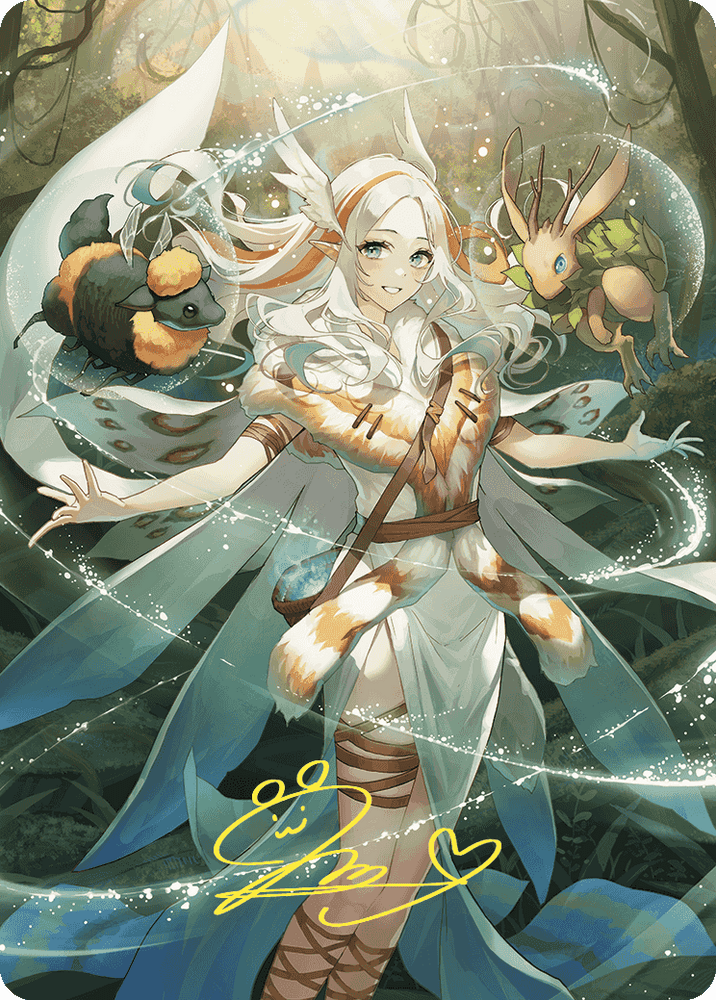 Greater Auramancy Anime Art Card (Gold-Stamped Signature) [Wilds of Eldraine Art Series] Magic: The Gathering