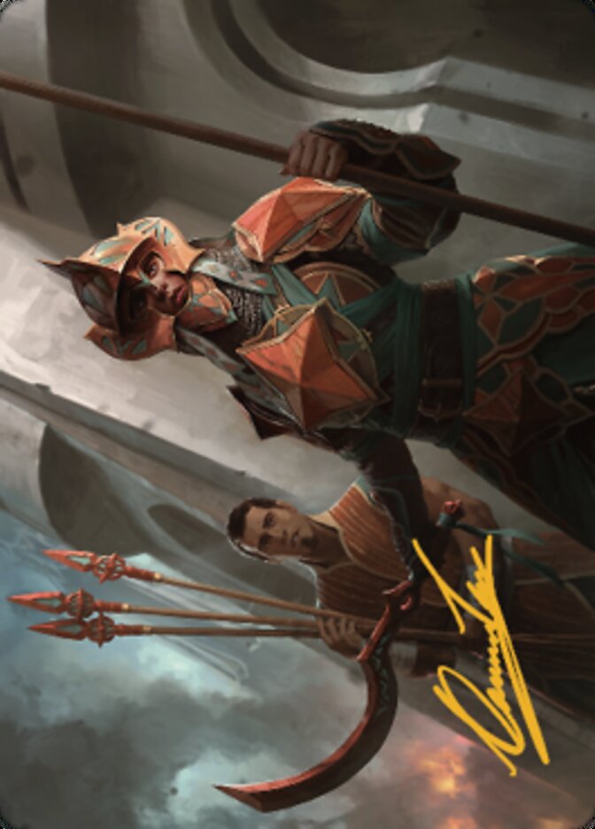 Siege Veteran Art Card (Gold-Stamped Signature) [The Brothers' War Art Series] Magic: The Gathering