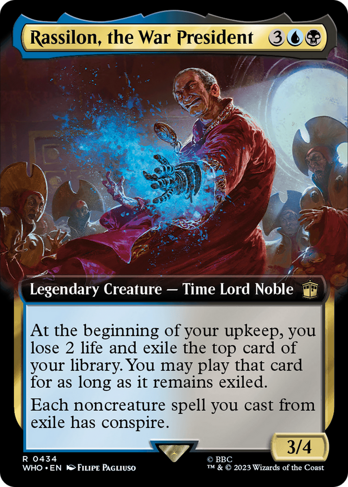Rassilon, the War President (Extended Art) [Doctor Who] Magic: The Gathering