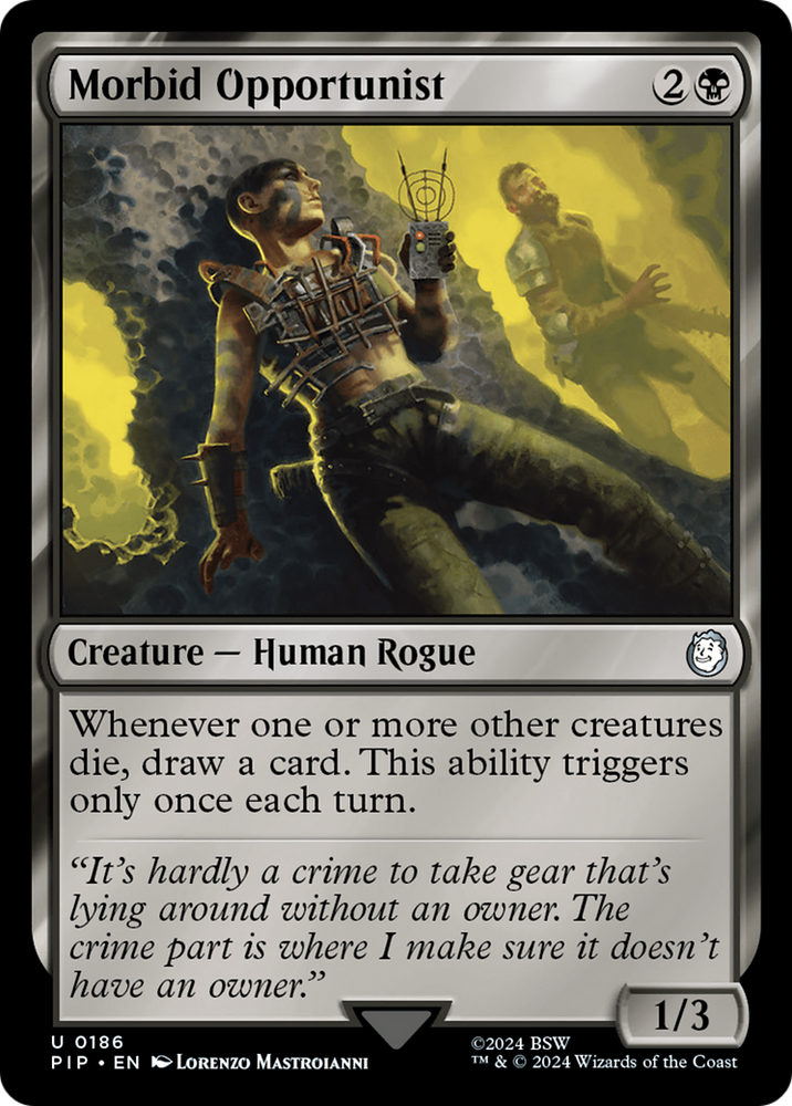 Morbid Opportunist [Fallout] Magic: The Gathering
