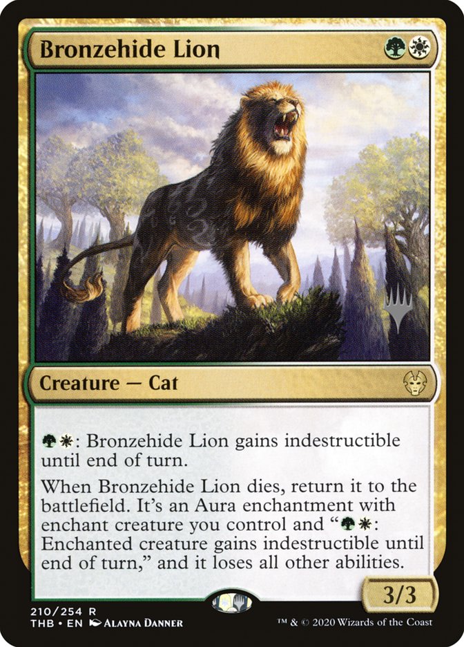 Bronzehide Lion (Promo Pack) [Theros Beyond Death Promos] Magic: The Gathering