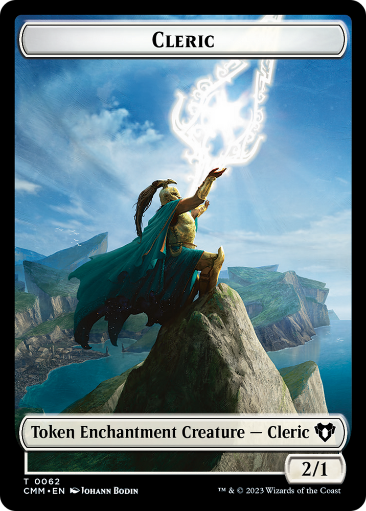 Elf Warrior // Cleric Double-Sided Token [Commander Masters Tokens] Magic: The Gathering