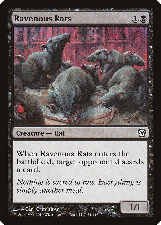 Ravenous Rats [Duels of the Planeswalkers] Magic: The Gathering