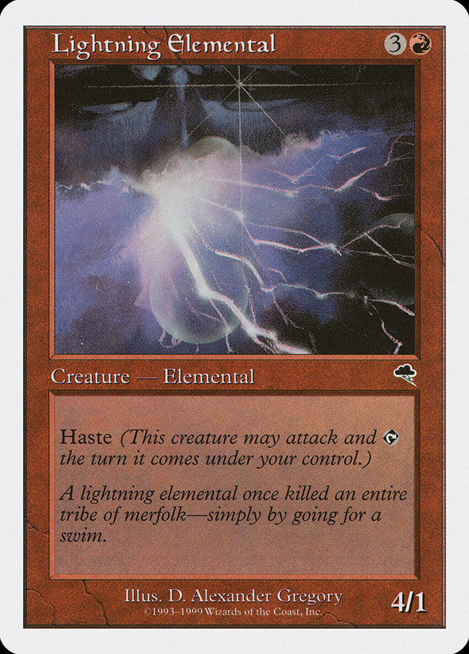 Lightning Elemental [Battle Royale] Magic: The Gathering