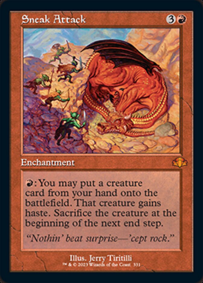 Sneak Attack (Retro) [Dominaria Remastered] Magic: The Gathering