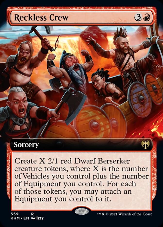 Reckless Crew (Extended Art) [Kaldheim] Magic: The Gathering