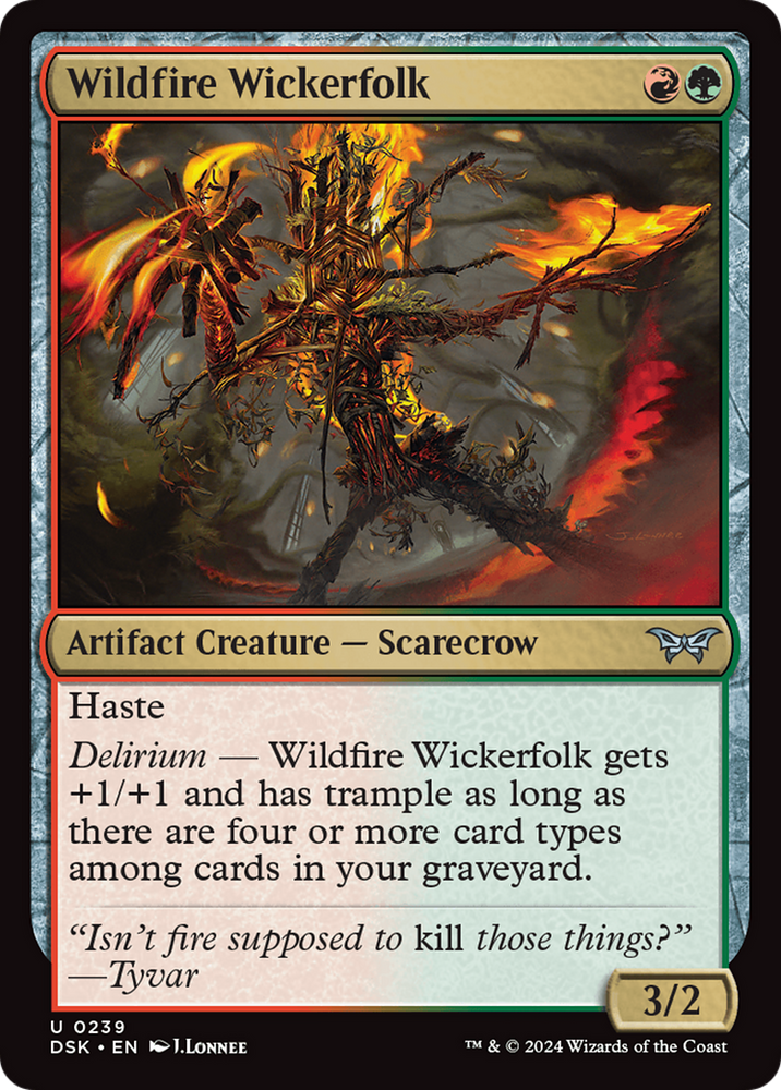 Wildfire Wickerfolk [Duskmourn: House of Horror] Magic: The Gathering
