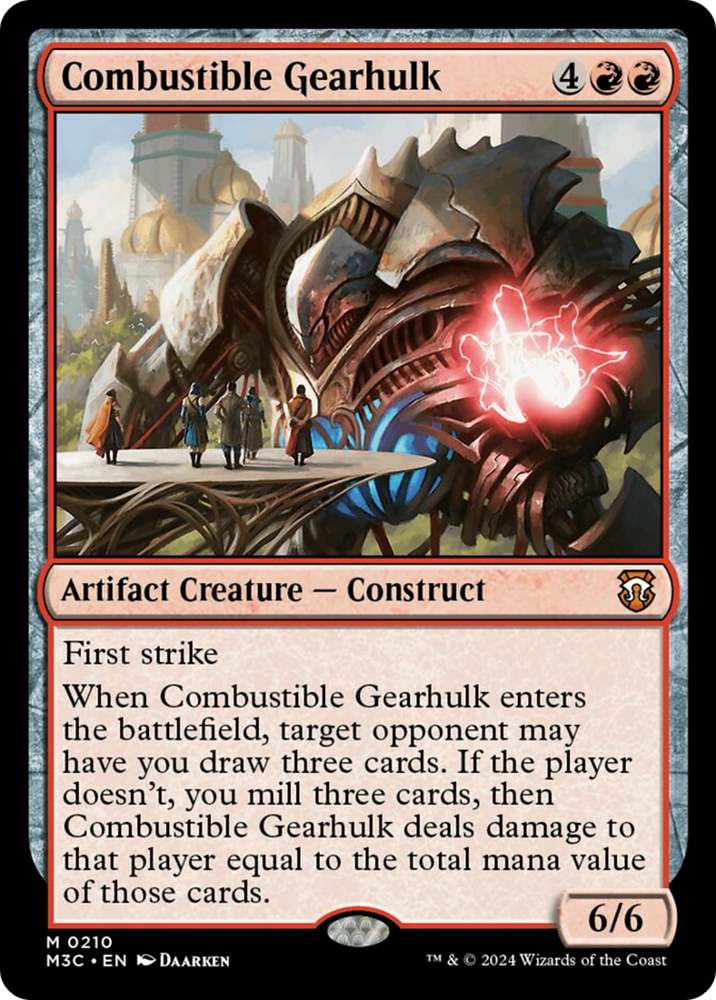 Combustible Gearhulk (Ripple Foil) [Modern Horizons 3 Commander] Magic: The Gathering