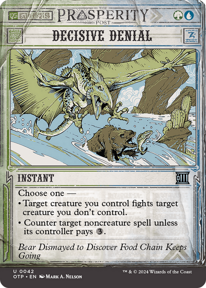 Decisive Denial [Outlaws of Thunder Junction: Breaking News] Magic: The Gathering
