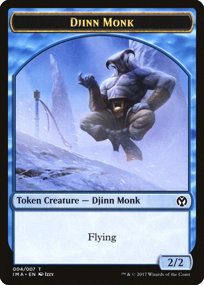 Djinn Monk Token [Iconic Masters Tokens] Magic: The Gathering