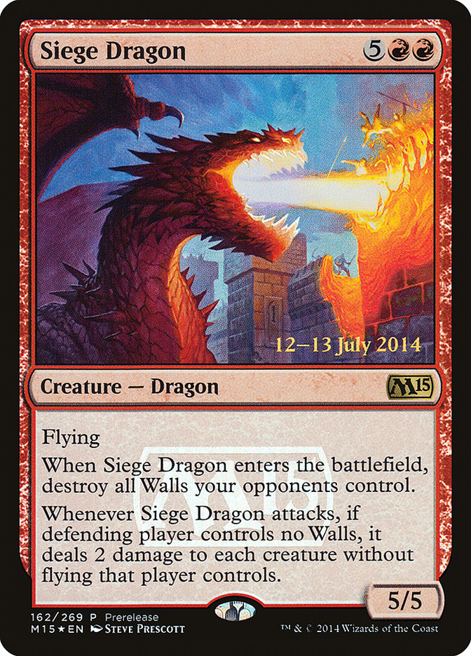 Siege Dragon [Magic 2015 Promos] Magic: The Gathering