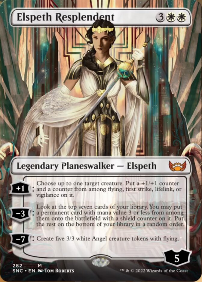 Elspeth Resplendent (Borderless) [Streets of New Capenna] Magic: The Gathering