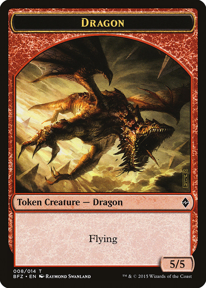 Dragon Token [Battle for Zendikar Tokens] Magic: The Gathering