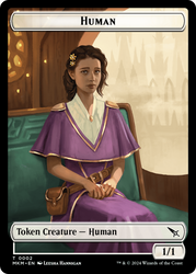 Detective // Human Double-Sided Token [Murders at Karlov Manor Tokens] Magic: The Gathering
