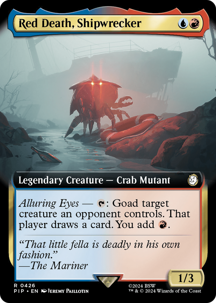 Red Death, Shipwrecker (Extended Art) [Fallout] Magic: The Gathering