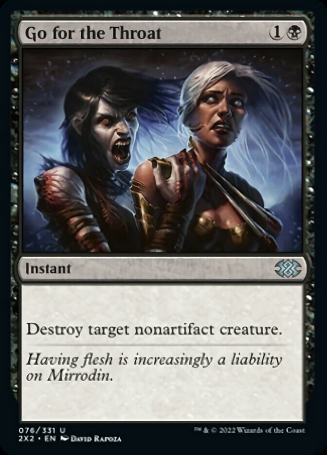 Go for the Throat [Double Masters 2022] Magic: The Gathering