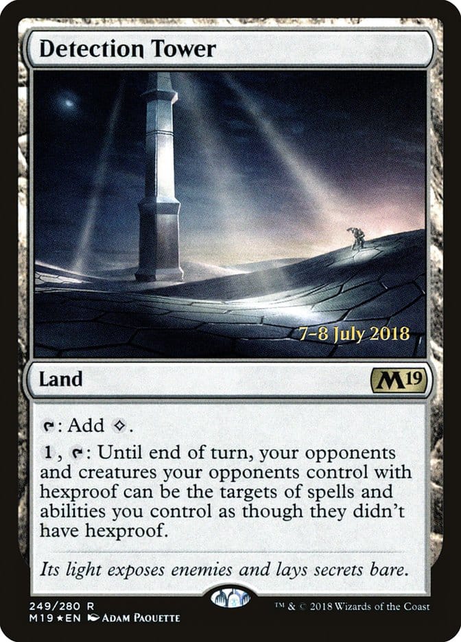 Detection Tower [Core Set 2019 Prerelease Promos] Magic: The Gathering