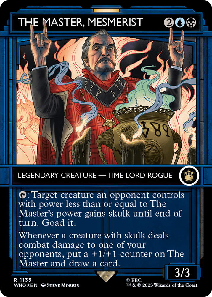 The Master, Mesmerist (Showcase) (Surge Foil) [Doctor Who] Magic: The Gathering
