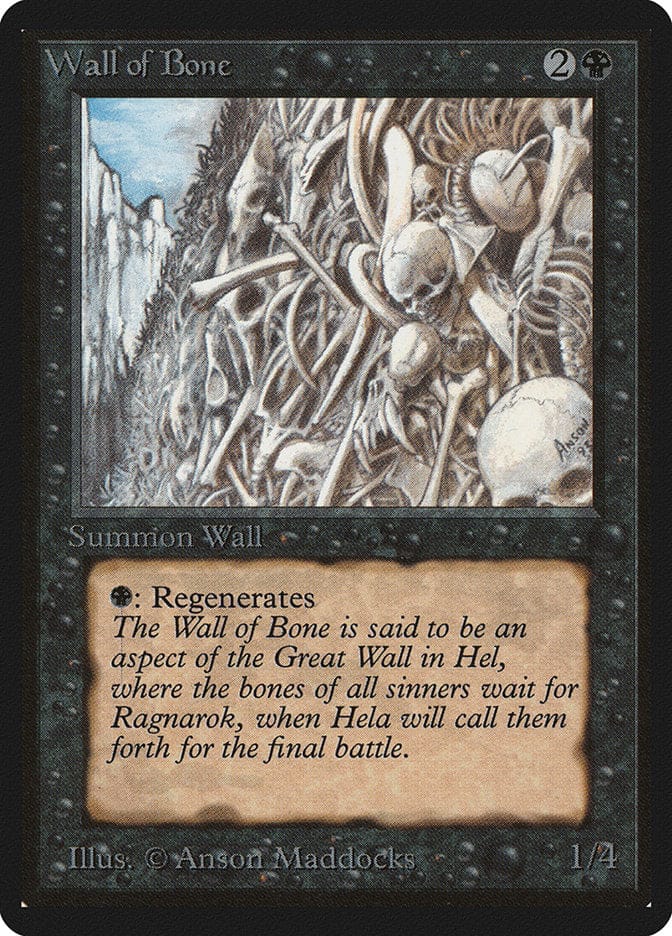 Wall of Bone [Beta Edition] Magic: The Gathering