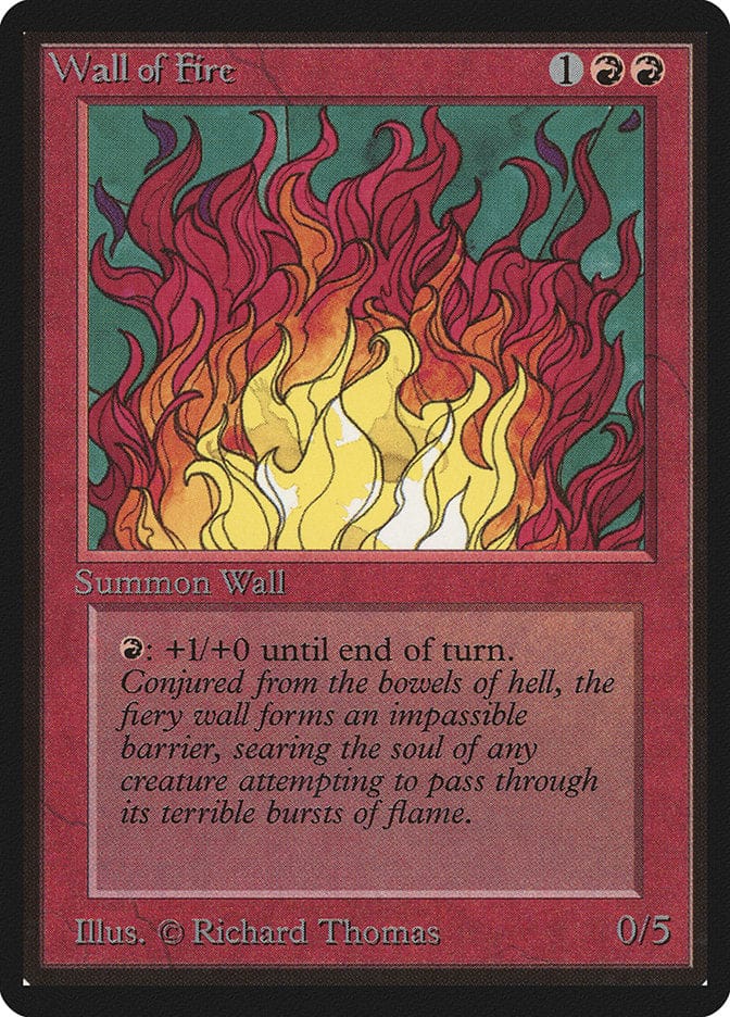 Wall of Fire [Beta Edition] Magic: The Gathering