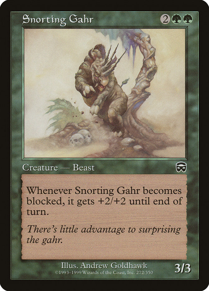 Snorting Gahr [Mercadian Masques] Magic: The Gathering