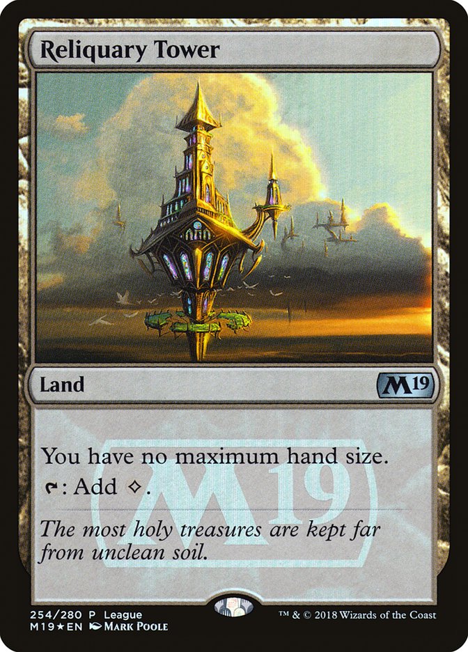 Reliquary Tower (League) [Core Set 2019 Promos] Magic: The Gathering
