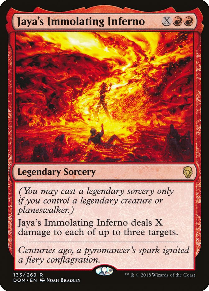 Jaya's Immolating Inferno [Dominaria] Magic: The Gathering