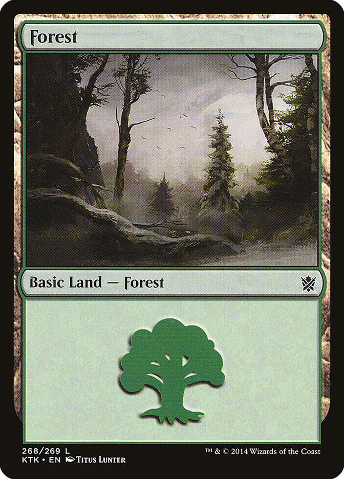 Forest (268) [Khans of Tarkir] Magic: The Gathering