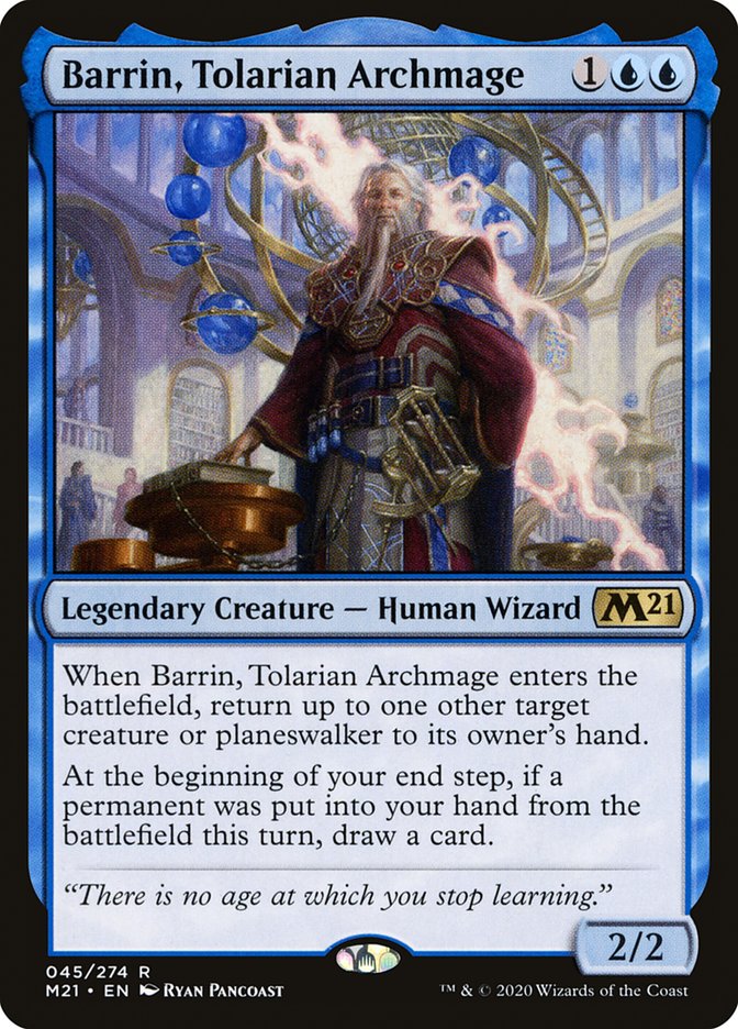Barrin, Tolarian Archmage [Core Set 2021] Magic: The Gathering