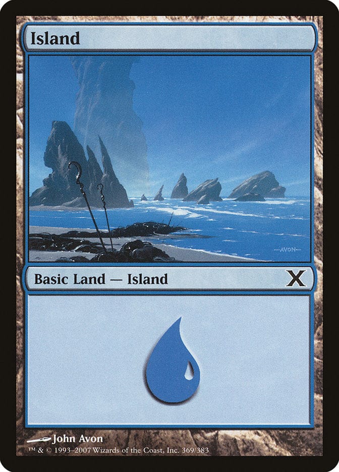 Island (369) [Tenth Edition] Magic: The Gathering
