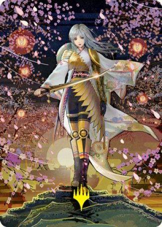 The Wandering Emperor 2 Art Card (Gold-Stamped Signature) [Kamigawa: Neon Dynasty Art Series] Magic: The Gathering