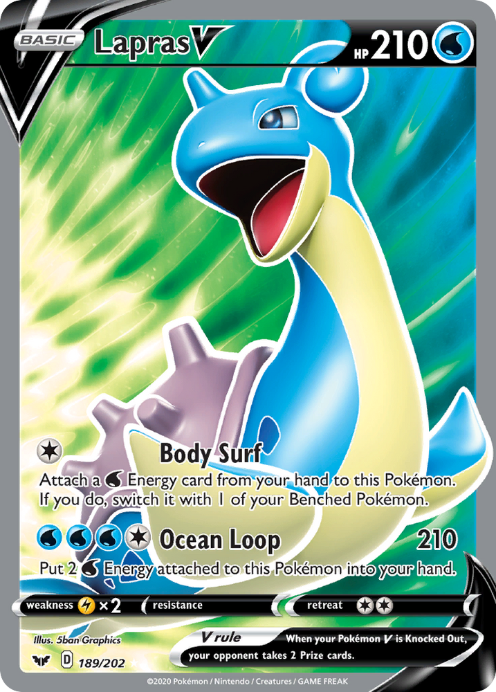 Lapras V (189/202) [Sword & Shield: Base Set] Pokémon