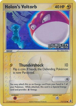 Holon's Voltorb (71/113) (Stamped) [EX: Delta Species] Pokémon