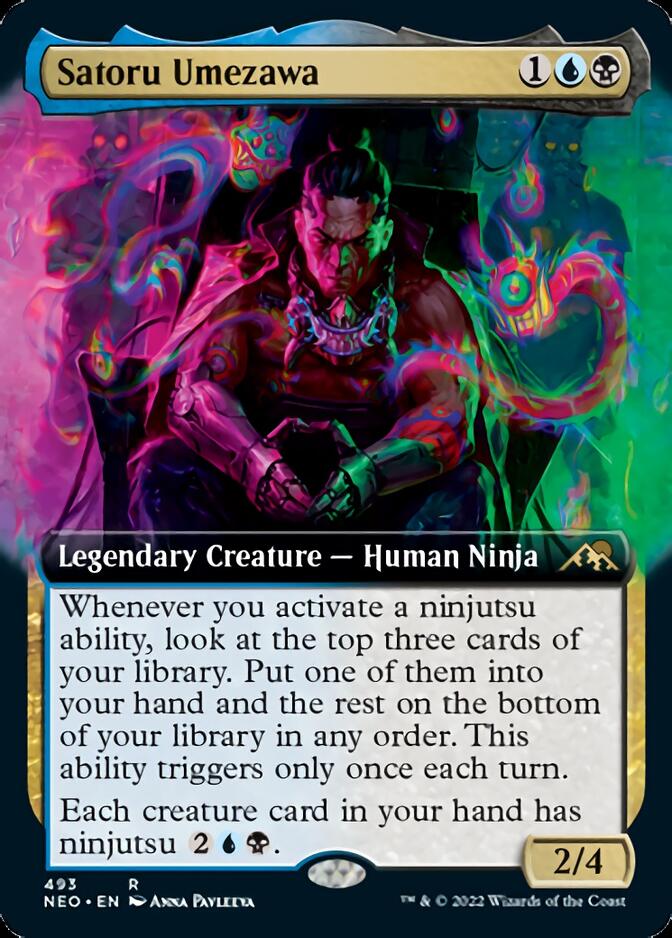 Satoru Umezawa (Extended Art) [Kamigawa: Neon Dynasty] Magic: The Gathering