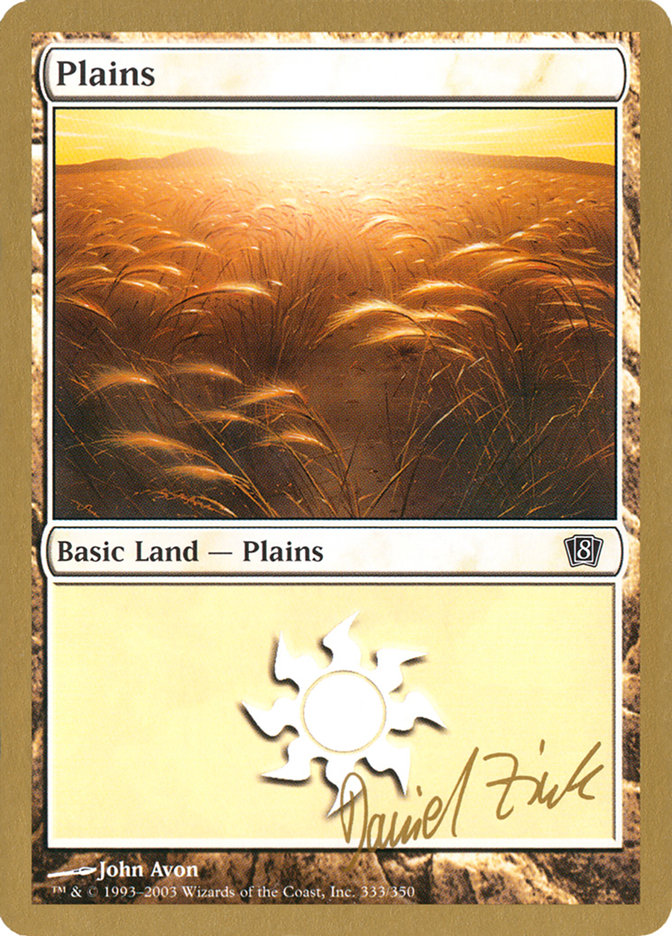 Plains (dz333) (Daniel Zink) [World Championship Decks 2003] Magic: The Gathering