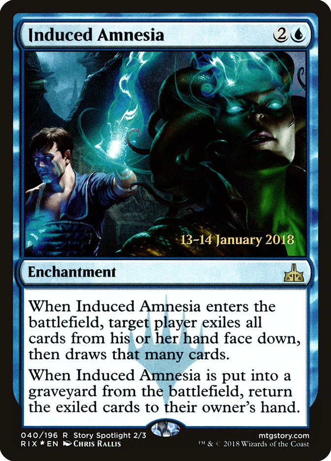 Induced Amnesia [Rivals of Ixalan Prerelease Promos] Magic: The Gathering