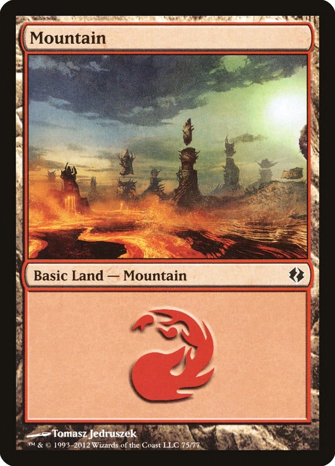 Mountain (75) [Duel Decks: Venser vs. Koth] Magic: The Gathering