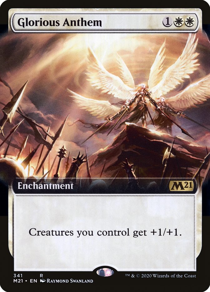 Glorious Anthem (Extended Art) [Core Set 2021] Magic: The Gathering