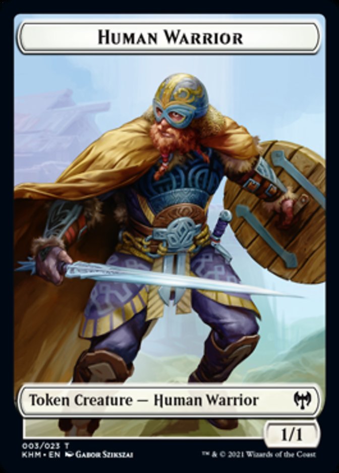 Human Warrior Token [Kaldheim Tokens] Magic: The Gathering