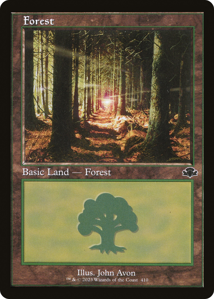 Forest (410) (Retro) [Dominaria Remastered] Magic: The Gathering