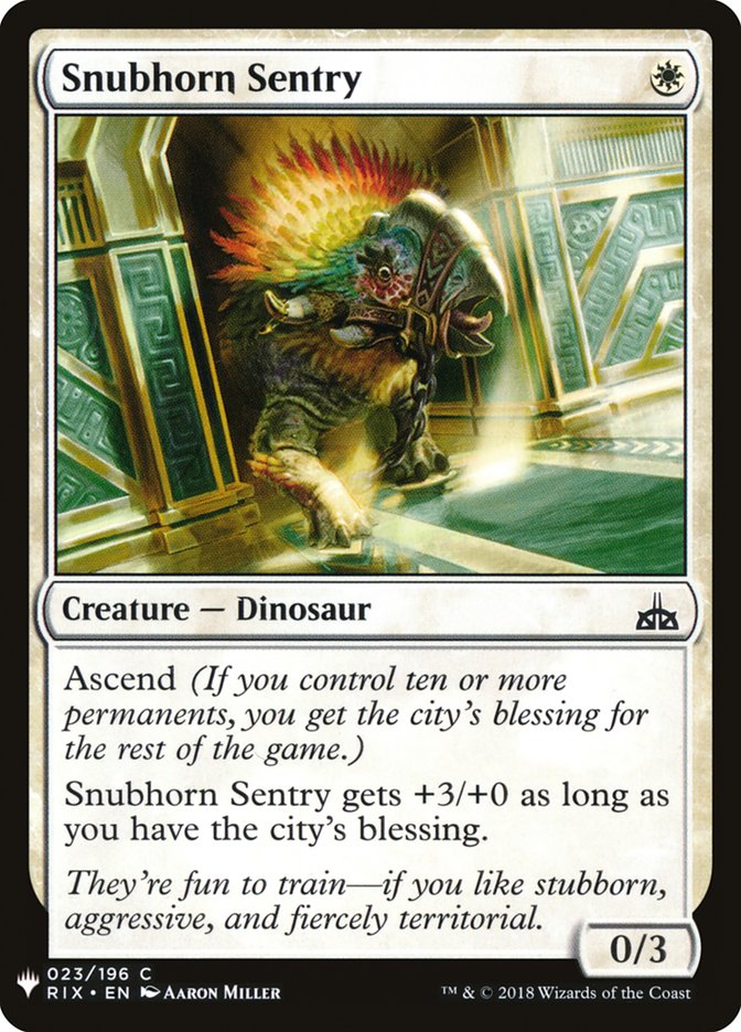 Snubhorn Sentry [Mystery Booster] Magic: The Gathering