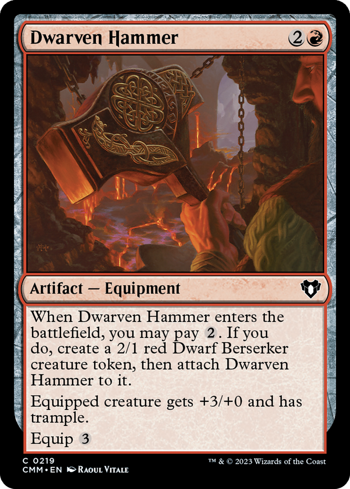Dwarven Hammer [Commander Masters] Magic: The Gathering