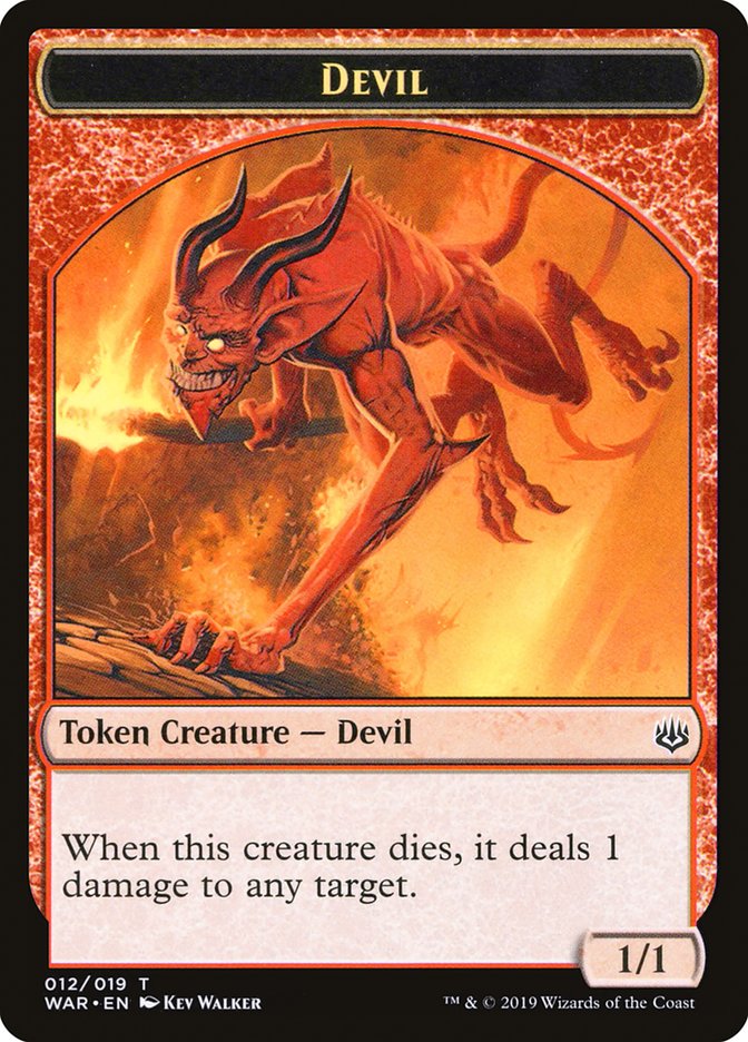 Devil Token [War of the Spark Tokens] Magic: The Gathering