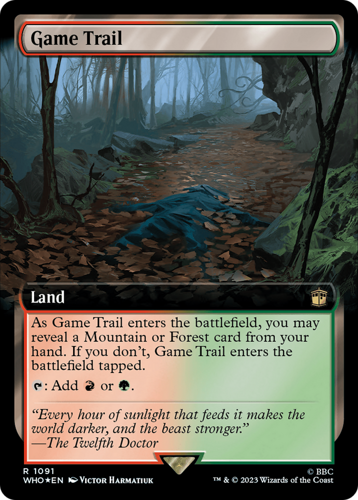 Game Trail (Extended Art) (Surge Foil) [Doctor Who] Magic: The Gathering