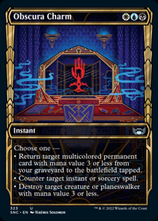Obscura Charm (Showcase Golden Age) [Streets of New Capenna] Magic: The Gathering