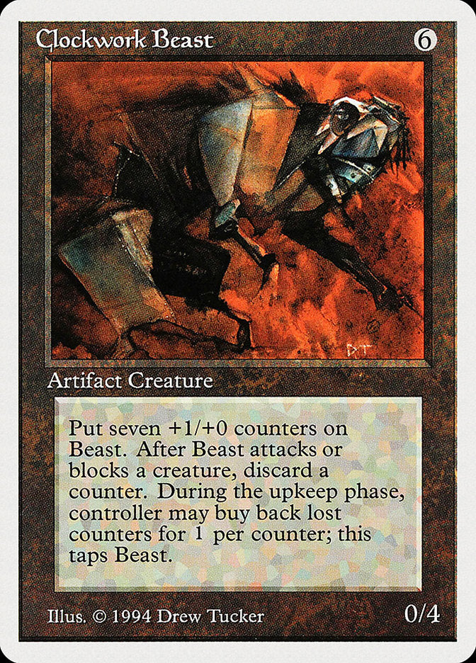 Clockwork Beast [Summer Magic / Edgar] Magic: The Gathering