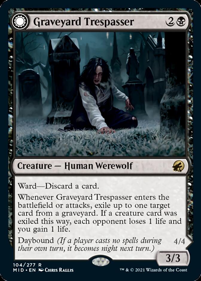 Graveyard Trespasser // Graveyard Glutton [Innistrad: Midnight Hunt] Magic: The Gathering