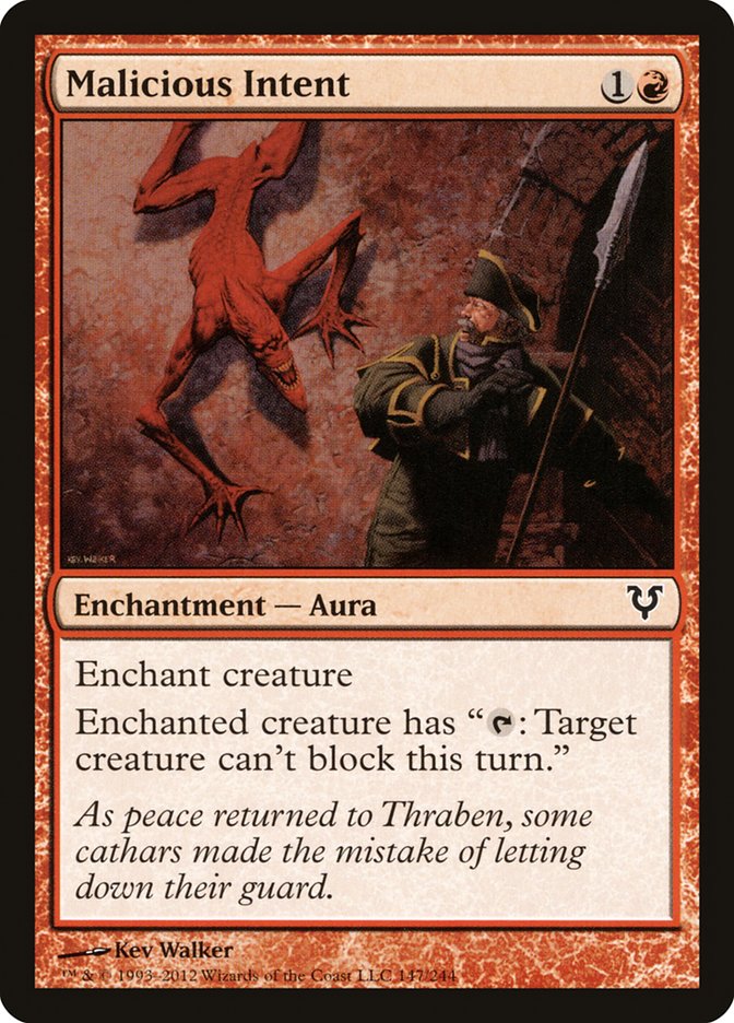 Malicious Intent [Avacyn Restored] Magic: The Gathering
